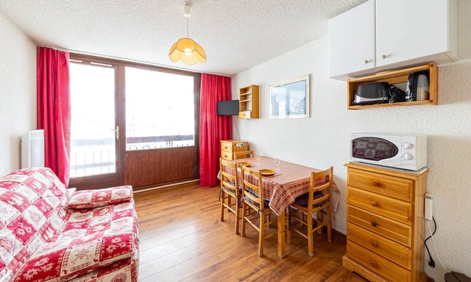 Montgellafrey Apartment | Comfortable studio for 4, near slopes, ski locker