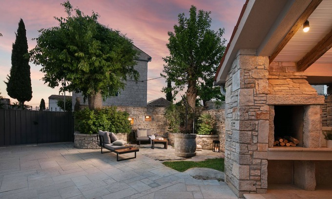 Kanfanar Villa | Tranquil Burići Residence with Private Service & Ocean Views