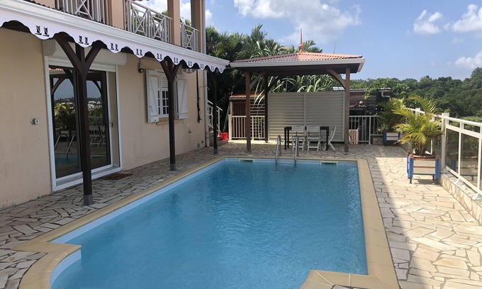 Trois-Ilets Villa | Tranquil T3 with 180° Ocean View & Private Pool