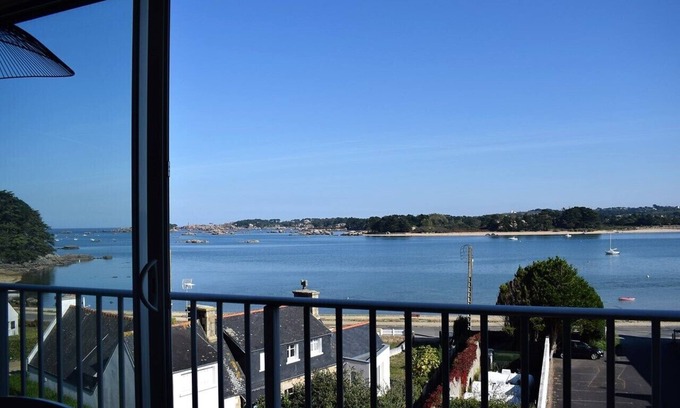 Tregastel Apartment | Renovated Apartment with Ocean View in Tregastel, Rated 10/10