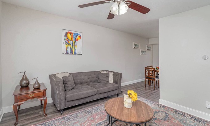 Villa Heights Apartment | Bright 2-Story Apartment with High-Speed Wi-Fi & Patio