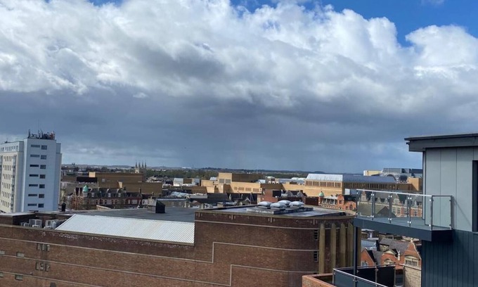 Peterborough Apartment | Modern Penthouse with City View Terraces & Free Parking
