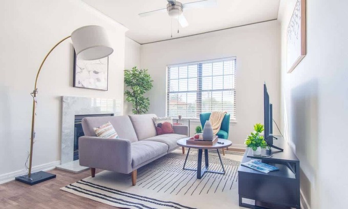 Irving Apartment | Convenient 1BR King Suite Pool, Gym & Parking 01