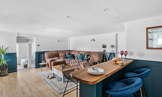 Teignmouth Apartment | Experience Coombe Bank: Oceanfront Comfort with Chic Appeal
