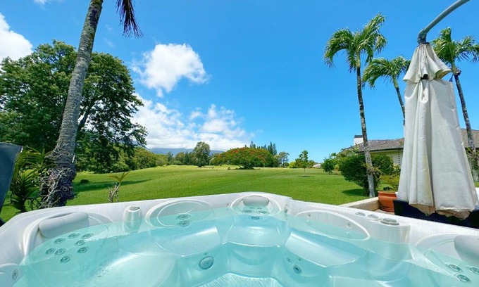 Princeville House | Coral Hale: 5BR Oceanfront Home with Hot Tub & Scenic Views