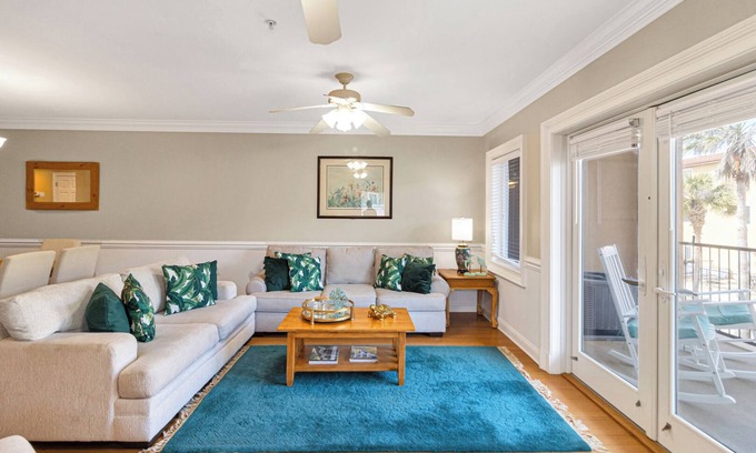 Tybee Island Condo | 3 Bedroom Brass Rail Condo: Pool, Hot Tub & Ocean Views