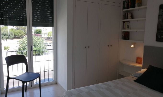 Sitges Town Center Apartment | Couples' Retreat: Air-Conditioned Room Near Beaches & WiFi