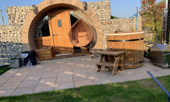 Minster on Sea Apartment | Romantic Hobbit House with Hot Tub & Ocean View Bliss