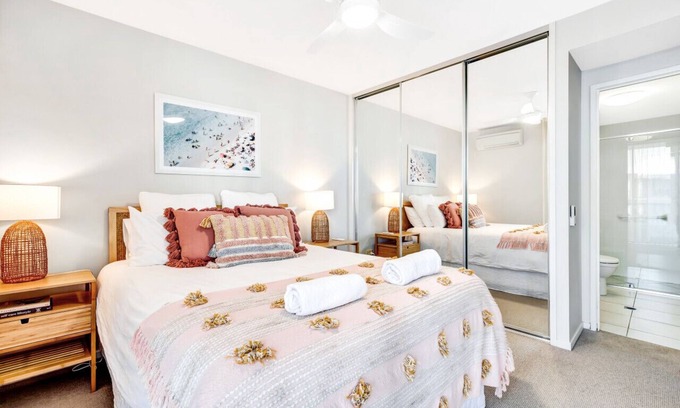Caloundra Apartment | Stylish Apt with Pool, Spa & Ocean Views - 8.8/10 Rating