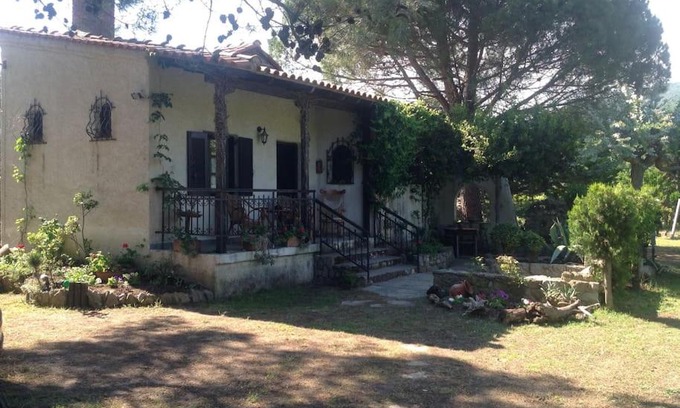 Sikia House | Cozy Cottage Steps from Sykia Beach - Pet Friendly Retreat