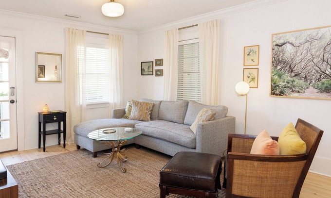 Midtown House | Cozy Cottage Steps from Forsyth Park with Heated Pool Access