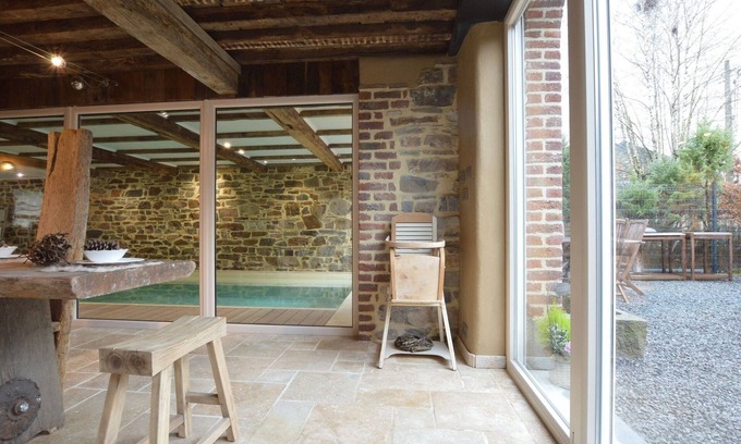 La Reid Cottage | Delightful Stone House in Theux with Indoor Pool & Spa