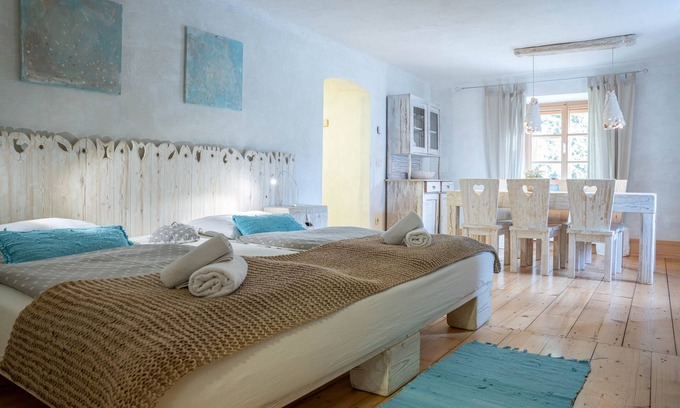 Gozd Martuljek Apartment | Mountain View Retreat at Country House Trata with Pool Access