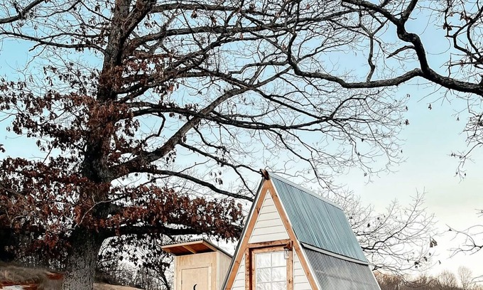 Washington County Cabin | Charming A-Frame on a Farm with Mountain Views