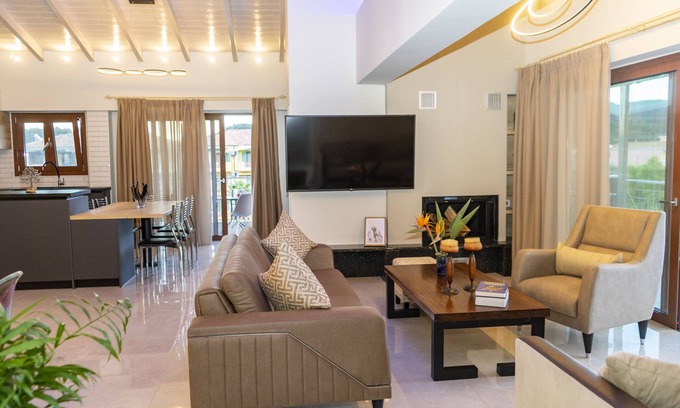 Nidri Apartment | Welcoming Apartment Steps from Nidri Beach with Pool