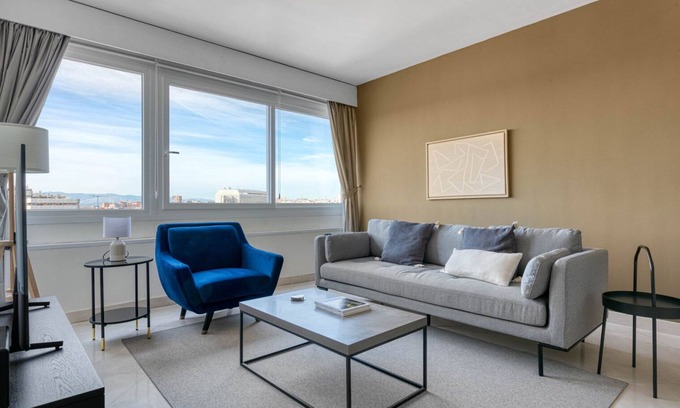 Moncloa - Arguelles Apartment | Charming Argüelles 1bd with Pool & Views Near Madrid Rio