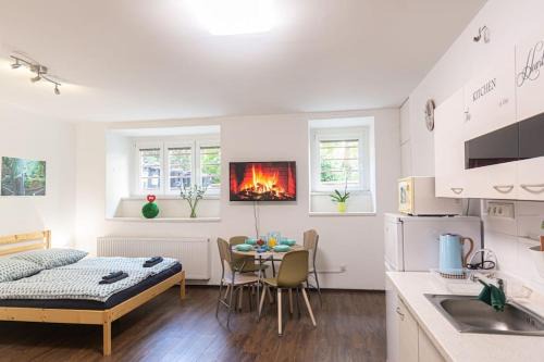 Nusle Apartment | Inviting Basement Flat, SkyShowtime - Steps to City Center