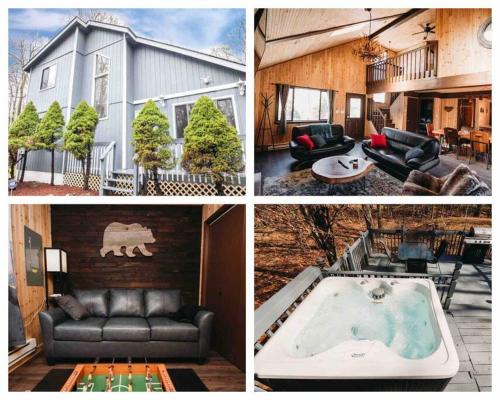 Tobyhanna House | Inviting Pocono Farms Cabin with Hot Tub & Fire Pit
