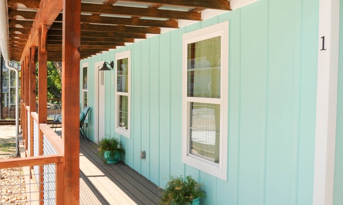 New Braunfels Cabin | Inviting Fiesta-Themed Cabin Steps from Wurstfest Fun