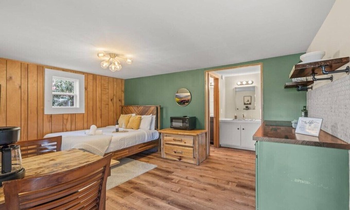 Canadensis Cabin | Charming Poconos Red Cabin: Pet-Friendly Retreat Awaits