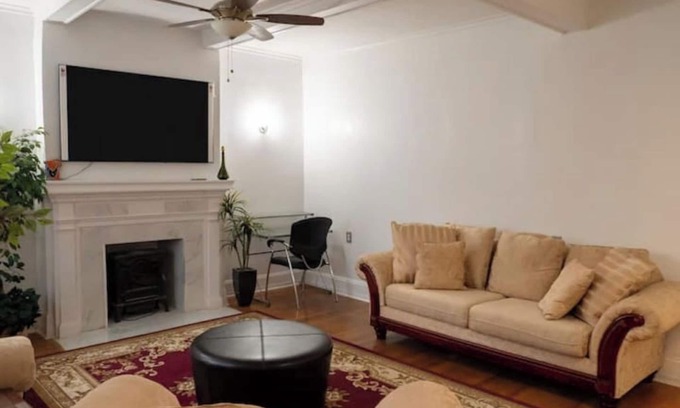 Newark Apartment | Inviting Fireplace Apartment with Breakfast & Family Amenities