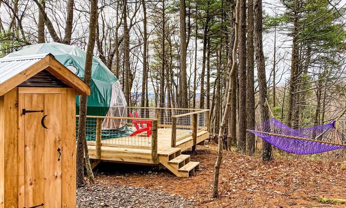 Wallkill House | Inviting Geo-Dome Retreat with Spa near Gunks Hiking Trails