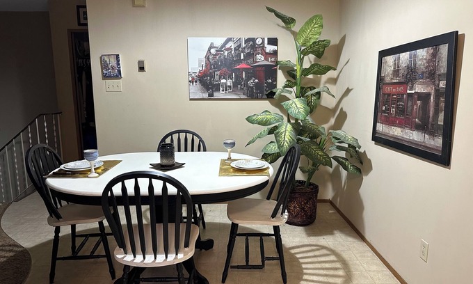 Taber House | Cozy Getaway: 2-Story Bungalow in Taber: Old-Fashioned Charm with big trees.
