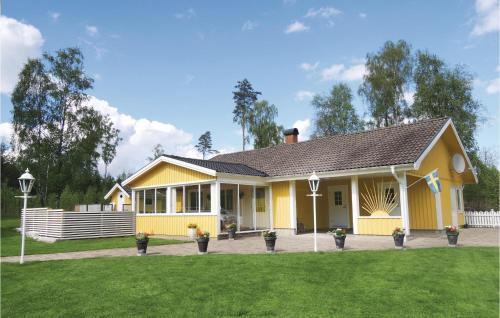 Karlstorp House | Inviting Home in Oskarstrm with Kitchen and Hot Tub