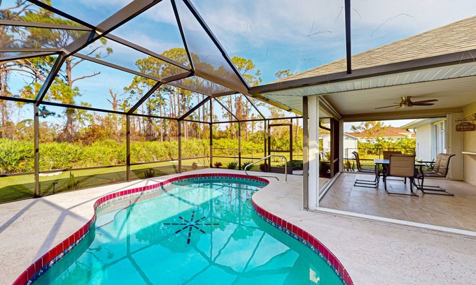 Gulf Cove House | Cozy home with private pool, lanai, central AC & washer/dryer