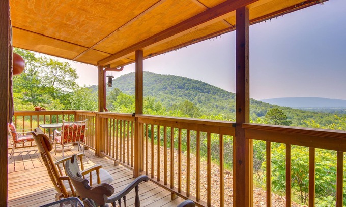 Clayton Cabin | Inviting Lake Sardis Cabin with Scenic Views and Spa