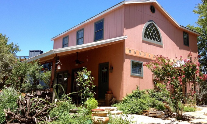 Mouth Of Pedernales Cottage | Enchanting Lakefront Cottage with Kayaks, Hot Tub & Yoga