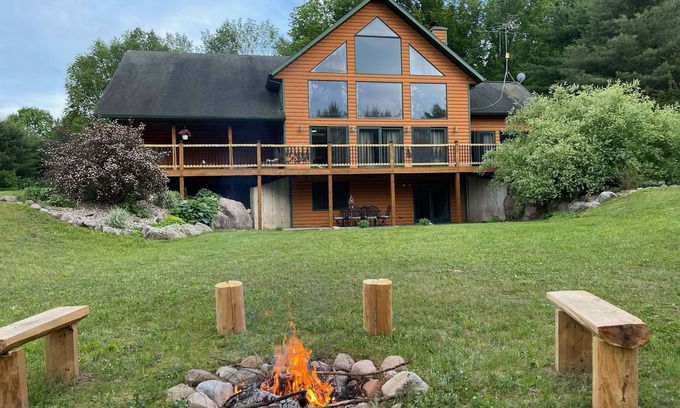 Iola Cabin | Serene Log Cabin Retreat with Pool and Family-Friendly Amenities