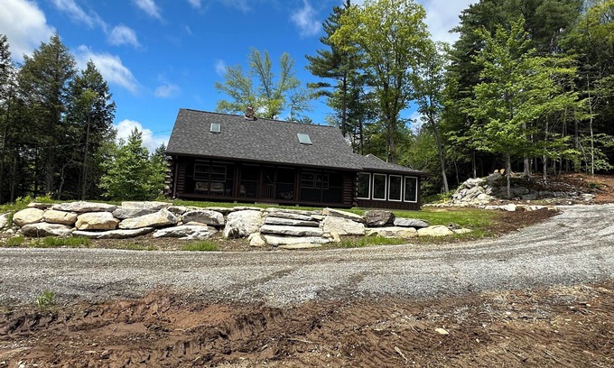 Becket Cabin | Cozy Modern 4 Bedroom Log Cabin on 45 Secluded Acres in the Berkshires