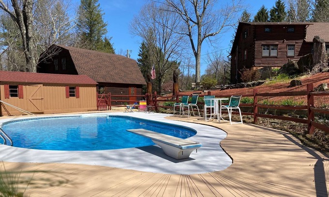 Stevenson House | Tranquil Moose Log Cabin with Pool & Trails for Your Escape
