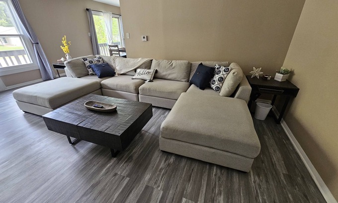 Two Rivers Apartment | Riverside Retreat: Cozy 2-Story Apartment for Families