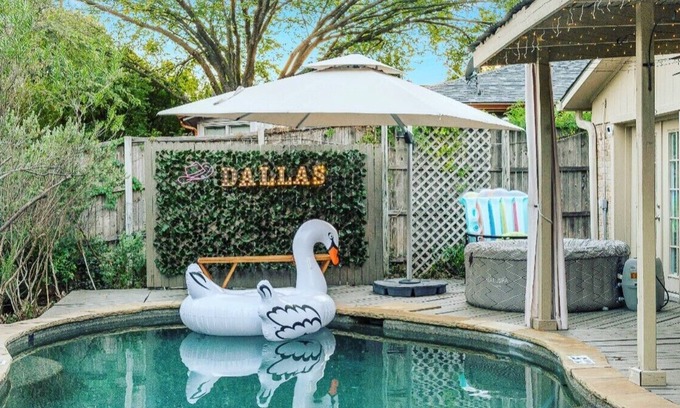 Lake Highlands House | Inviting Family Oasis with Pool, Firepit & Pet-Friendly Fun