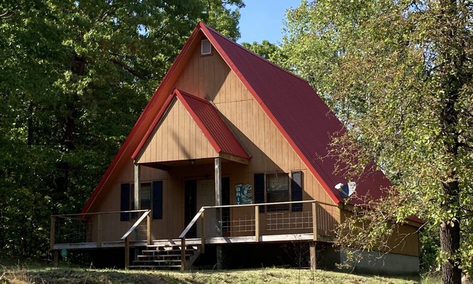 Eucha House | Inviting Rustic Cabin Retreat by Grand Lake with Views