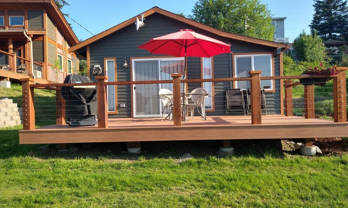 Diamond Point Cabin | Pet-Friendly Cabin with Salt Water View on Olympic Peninsula