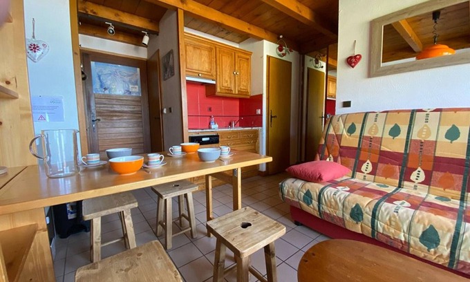 Crest-Voland Apartment | Cozy studio for 4, 100m from slopes
