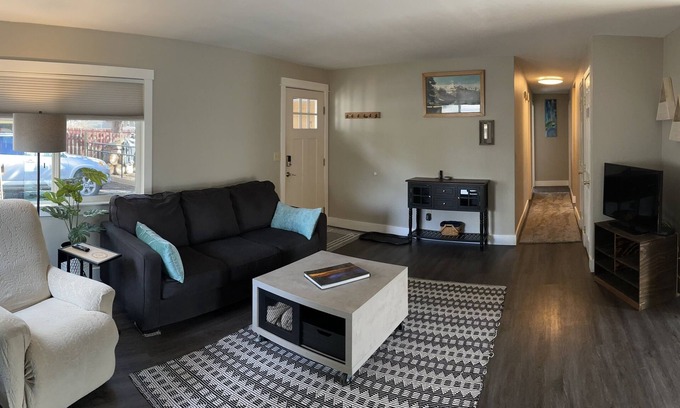 Old Farm District House | Charming Updated 3B Home with Pool, Near Old Mill!