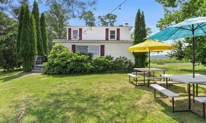 Hammondsport Other | Cozy Vineyard View Farmhouse + Fire Pit + Game Room