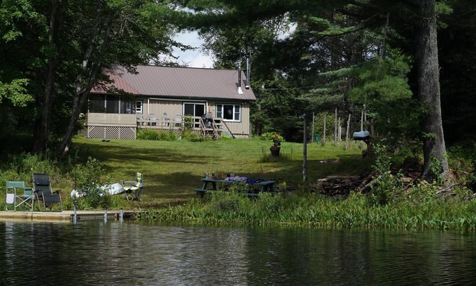 Lake Clear House | Idyllic Waterfront Retreat on Lake Clear Outlet - Adirondacks
