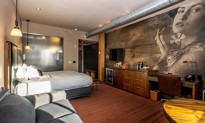 Fifth Ward Hotel | Pet-Friendly Cream Studio at The Iron Horse Hotel