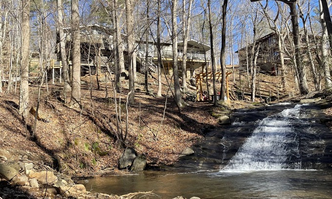 Jasper House | Serene Creekside Duplex with Pool and Golf Course Views