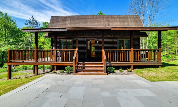 Mount Upton Cabin | Cozy Creekside Cabin in Bainbridge with Scenic Deck