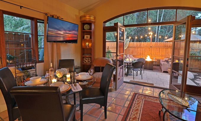 Santa Barbara House | Romantic Creekside Cottage with Kitchen and Breakfast Options