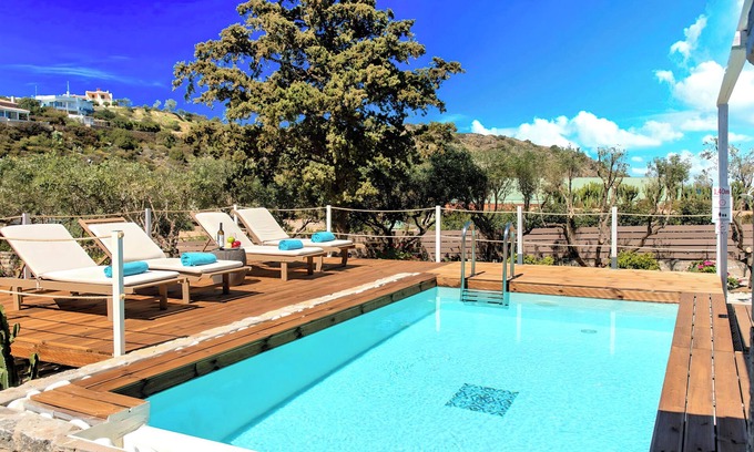 Vathi Villa | Explore Cretan Lodge with Heated Pool & Ocean Views
