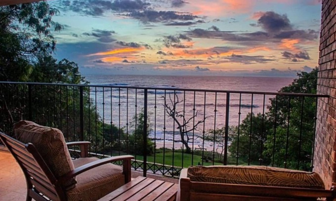 Playa Langosta Apartment | Beachfront Escape with Pool, Spa & Ocean Views Await