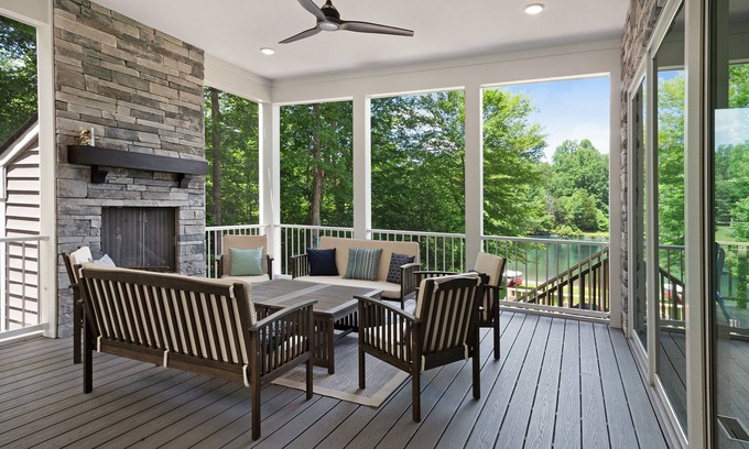 Bumpass House | Lakefront Retreat: Private Beach, Dock & Firepit Awaits