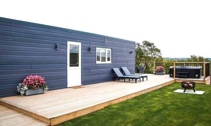 Newcastle-on-Clun Cottage | Idyllic Cwm Heulog Cabin with Hot Tub & Pet-Friendly Bliss